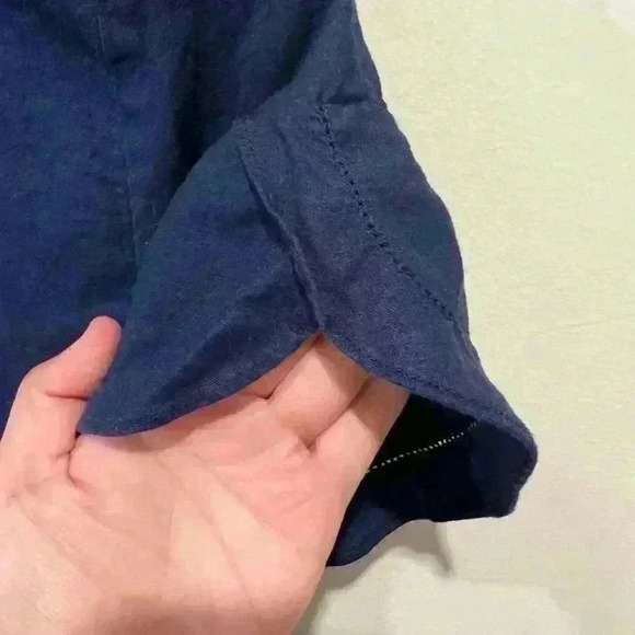 VINEYARD VINES Womens PINTUCKED FLUTTER SLEEVE DRESS Size 0 NEW Navy Blue - Picture 5 of 11